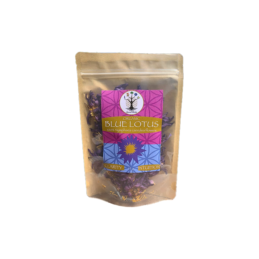 Organic Blue Lotus Flowers 15g – Sacred Herbs – Wholefood Merchants